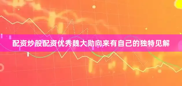 配资炒股配资优秀魏大勋向来有自己的独特见解